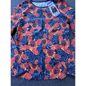 Hang Ten Shirt Womens‎ X-Small Multicolor Floral Swim Rashguard UPF 50+ Top New
